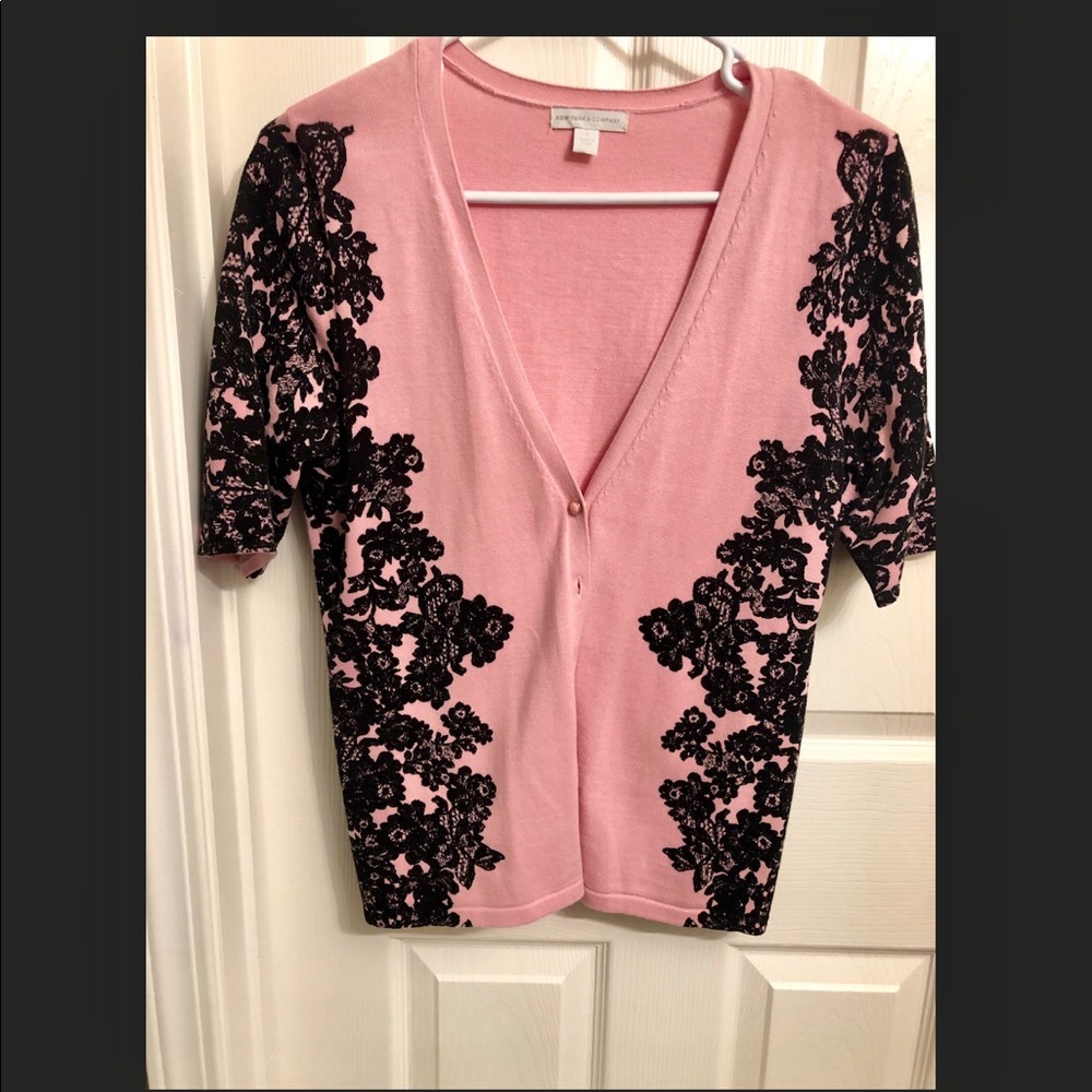 Pink Short Sleeve Cardigan